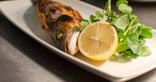 grilled branzino