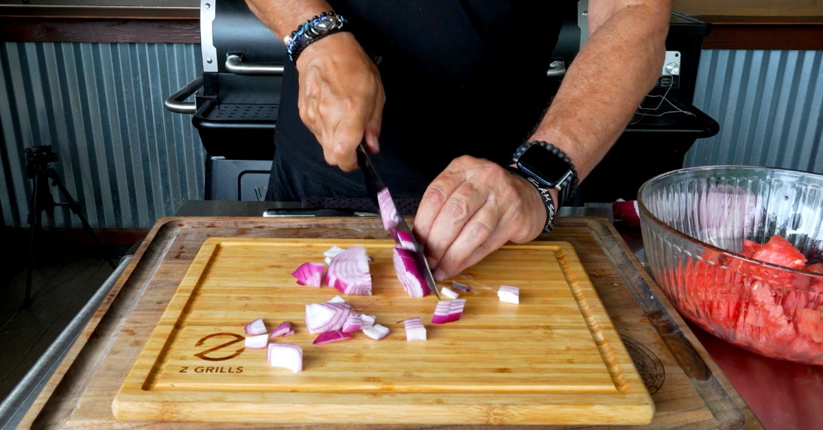 Red onions to add crunch