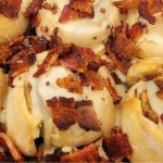 Smoked Cinnamon Rolls with Bacon Topping
